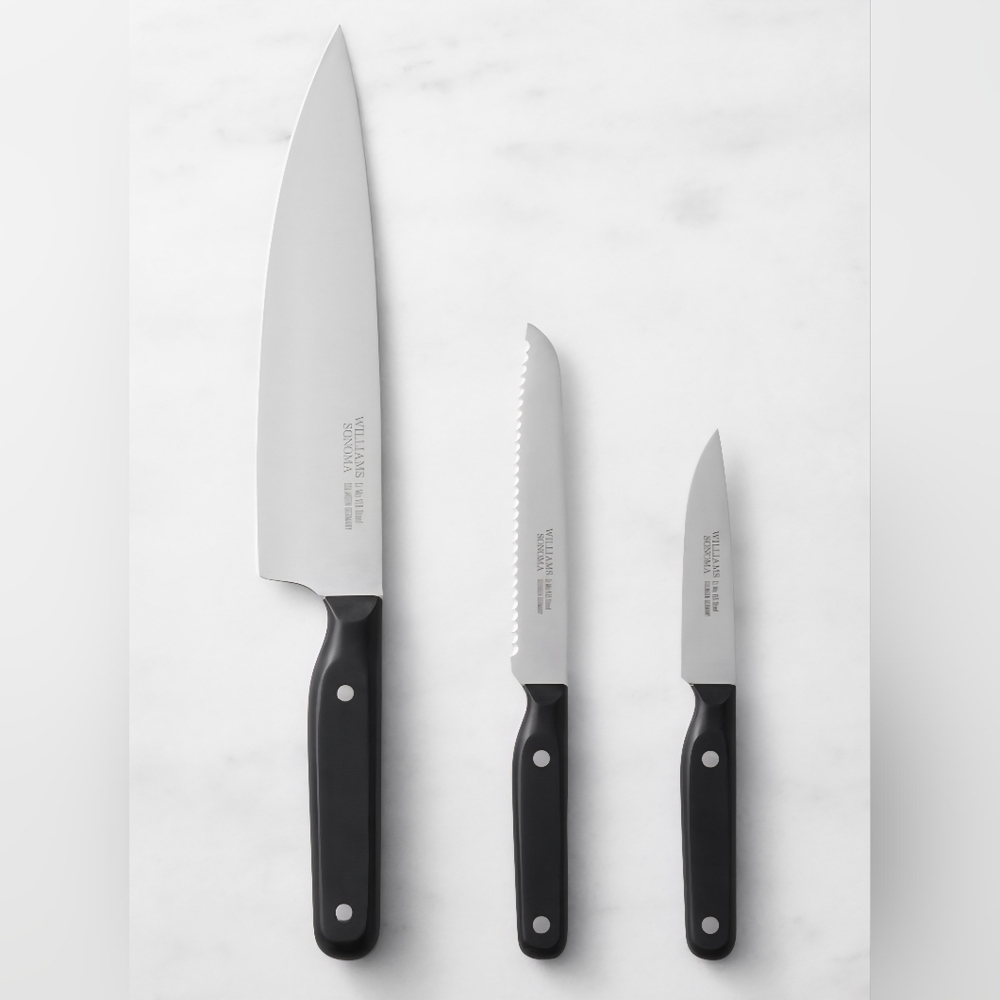 BNWT Williams Sonoma Encore Starter Knives, Set of 3, Retail Price $169.95 USD